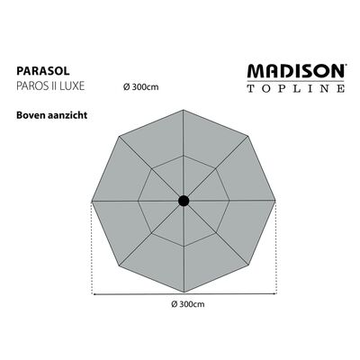 Madison Paros II Luxe szürke napernyő 300 cm