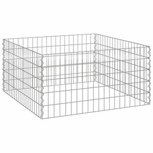 vidaXL N&eacute;gyzet alak&uacute; komposzt&aacute;l&oacute; 100 x 100 x 50 cm Vas