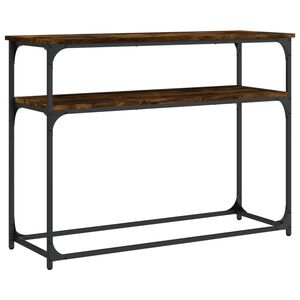 vidaXL f&uuml;st&ouml;s t&ouml;lgy sz&iacute;nű szerelt fa t&aacute;lal&oacute;asztal 100x35,5x75 cm