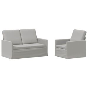vidaXL Kanap&eacute; Szett 2 pcs Felhősz&uuml;rke Sz&ouml;vet