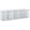 vidaXL Gabion emelt &aacute;gy 200 x 50 x 60 cm Horganyzott Ac&eacute;l Ez&uuml;st
