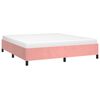 vidaXL rózsaszín bársony ágykeret 160x200 cm