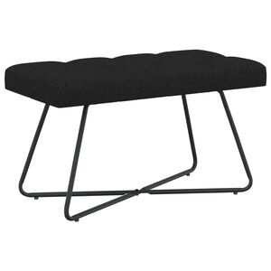 vidaXL Gombos varr&aacute;s&uacute; pad Fekete 80 x 40 x 46 cm Sz&ouml;vet