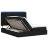 vidaXL LED t&aacute;rol&oacute;s &aacute;gy matraccal Fekete 180 x 200 cm Sz&ouml;vet