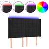 vidaXL fekete b&aacute;rsony LED-es fejt&aacute;mla 147x16x118/128 cm
