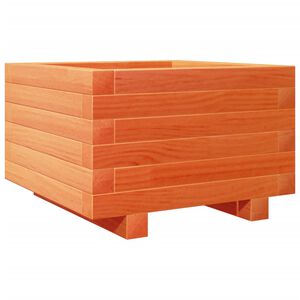 vidaXL viaszbarna t&ouml;m&ouml;r fenyőfa kerti vir&aacute;gl&aacute;da 40x40x26,5 cm