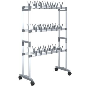 vidaXL ez&uuml;st cipőtart&oacute; kerekekkel 66 x 27 x 100 cm