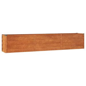 vidaXL rozsda sz&iacute;nű corten ac&eacute;l kerti magas&aacute;gy&aacute;s 240 x 40 x 45 cm
