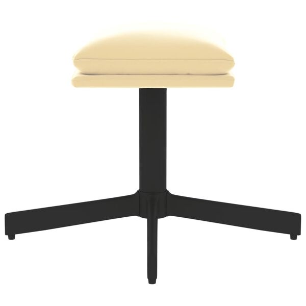 vidaXL krémfehér bársony lábzsámoly 60x60x36 cm