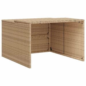 vidaXL b&eacute;zs polyrattan robotfűny&iacute;r&oacute; gar&aacute;zs 86 x 90 x 52/57 cm