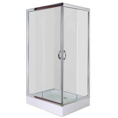 vidaXL zuhanykabin téglalap alakú tálcával 100 x 80 x 185 cm