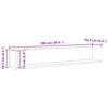 vidaXL 2 db betonsz&uuml;rke szerelt fa fali polc 100 x 16,5 x 16,5 cm