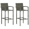 vidaXL 2 db sz&uuml;rke polyrattan b&aacute;rsz&eacute;k