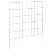 vidaXL Kerti ker&iacute;t&eacute;s kar&oacute;kkal 24 db 55 x 50 cm Horganyzott Ac&eacute;l Ez&uuml;st