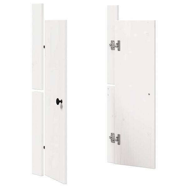 vidaXL Konyhai ajt&oacute; 2 pcs Feh&eacute;r 50 x 9 x 82 cm T&ouml;m&ouml;r fenyőfa