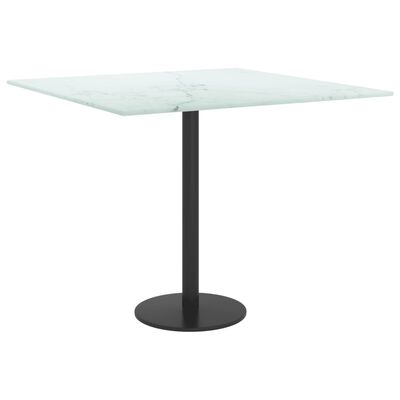 vidaXL fehér edzett üveg asztallap márványdizájnnal 50 x 50 cm 6 mm