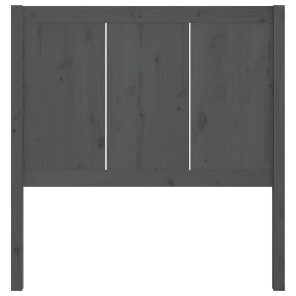 vidaXL szürke tömör fenyőfa ágyfejtámla 80,5 x 4 x 100 cm