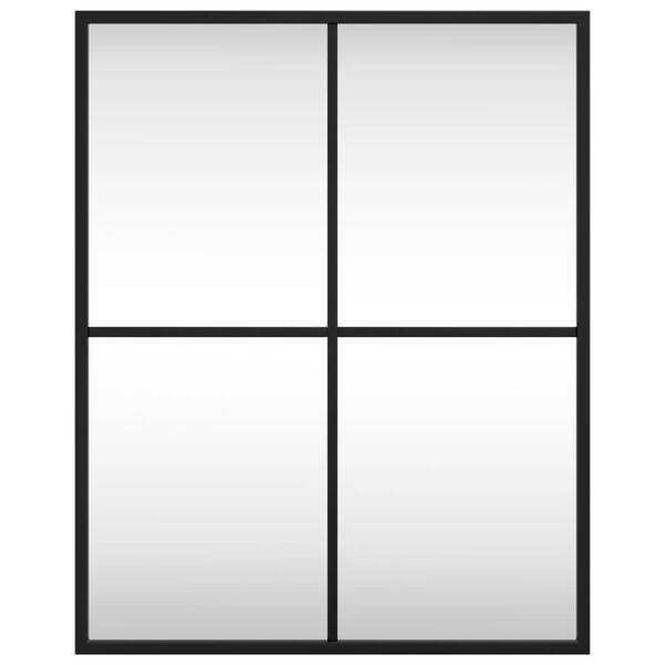 vidaXL fekete téglalap alakú vas fali tükör 40 x 50 cm