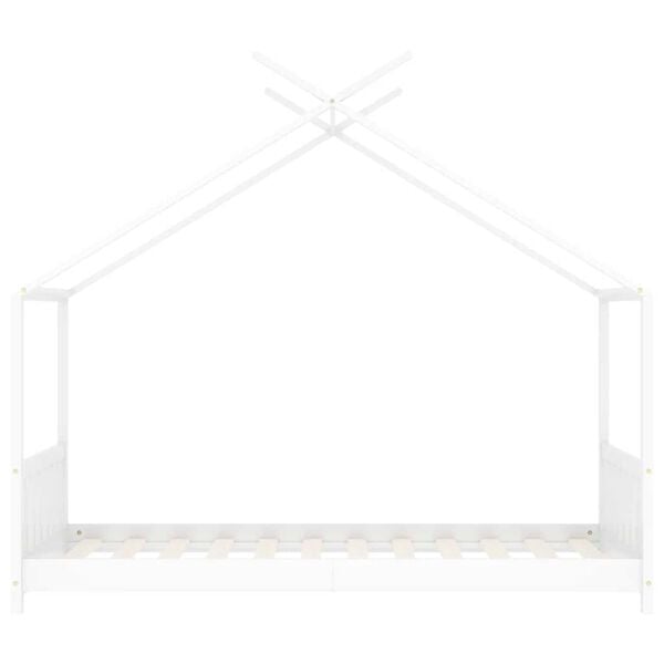 vidaXL fehér tömör fenyőfa gyerekágy-keret 70 x 140 cm