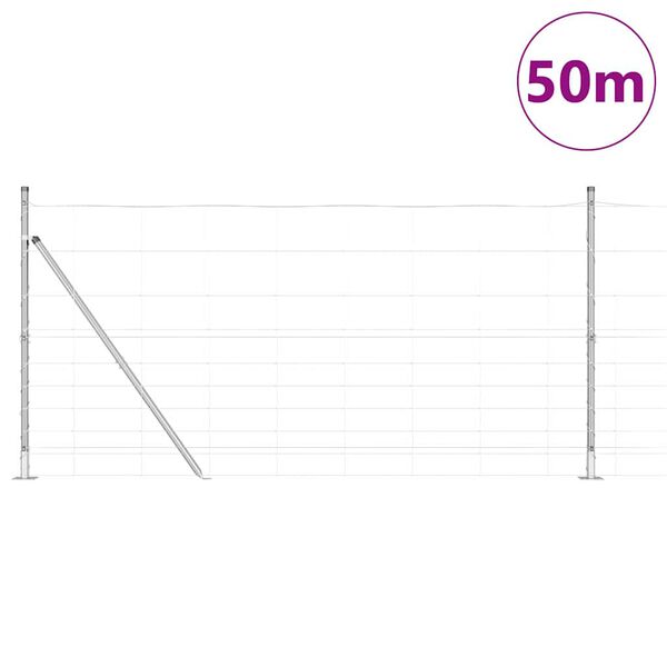 vidaXL Kerítésoszlop Galvanizált 50 x 1,2 m Acél