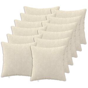 vidaXL P&aacute;rna 12 db HEERLEN Kr&eacute;msz&iacute;nű 40 x 40 cm Mikrosz&aacute;las Pl&uuml;ss