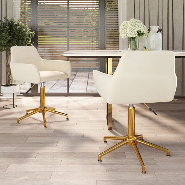 vidaXL 2 db kr&eacute;msz&iacute;nű b&aacute;rsony forg&oacute; &eacute;tkezősz&eacute;k