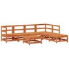 vidaXL Kerti lounge szett 7 pcs Viaszbarna T&ouml;m&ouml;r fenyő