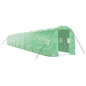 vidaXL z&ouml;ld ac&eacute;lv&aacute;zas melegh&aacute;z 32 m&sup2; 16 x 2 x 2 m