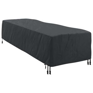 vidaXL Pihenőfotel Takar&oacute; Egysz&iacute;nű Fekete 74 x 210 x 40 cm sz&ouml;vet