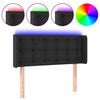 vidaXL fekete műbőr LED-es fejt&aacute;mla 93 x 16 x 78/88 cm