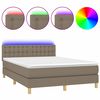 vidaXL t&oacute;psz&iacute;nű sz&ouml;vet rug&oacute;s &eacute;s LED-es &aacute;gy matraccal 140x190cm