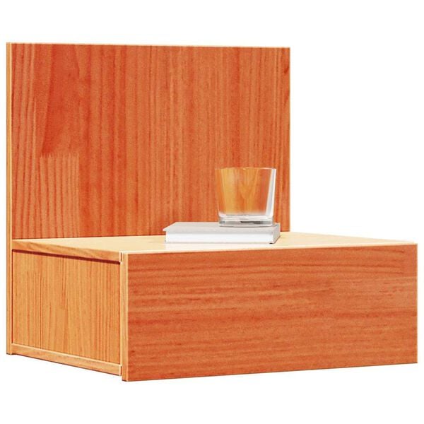 vidaXL Éjjeli asztal Faggyú barna 42 x 32,5 x 40 cm Tömör fenyőfa