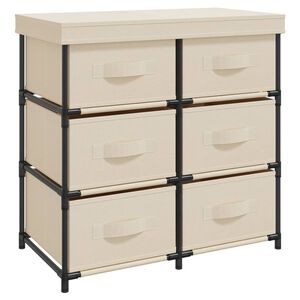 vidaXL 6 fi&oacute;kos kr&eacute;msz&iacute;nű ac&eacute;l t&aacute;rol&oacute;szekr&eacute;ny 55 x 29 x 55 cm