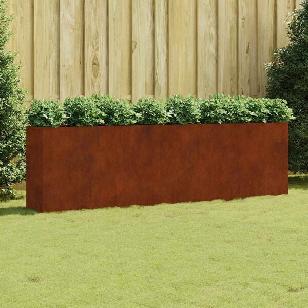 vidaXL corten ac&eacute;l kerti magas&aacute;gy&aacute;s 280x40x80 cm