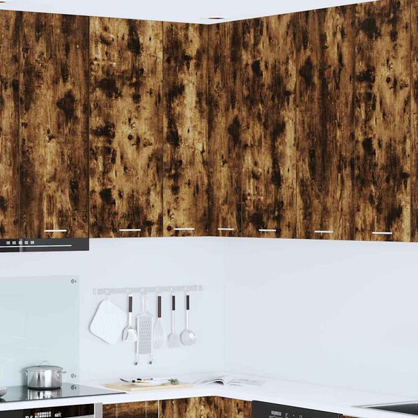 vidaXL F&uuml;ggő szekr&eacute;ny F&uuml;st&ouml;lt t&ouml;lgy &eacute;s feh&eacute;r 57 x 57 x 100 cm Faanyag