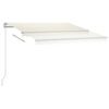 vidaXL krémszínű kézzel kihúzható póznás napellenző 300 x 250 cm