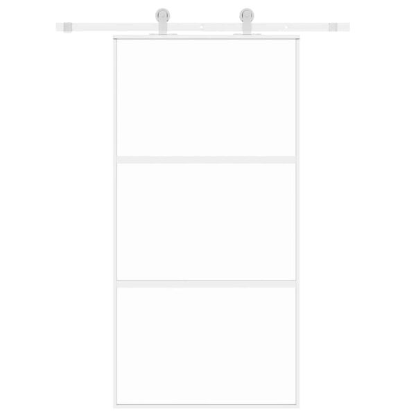 vidaXL fehér edzett üveg és alumínium tolóajtó 102,5 x 205 cm