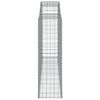 vidaXL íves horganyzott vas gabion kosár 300 x 50 x 160/180 cm