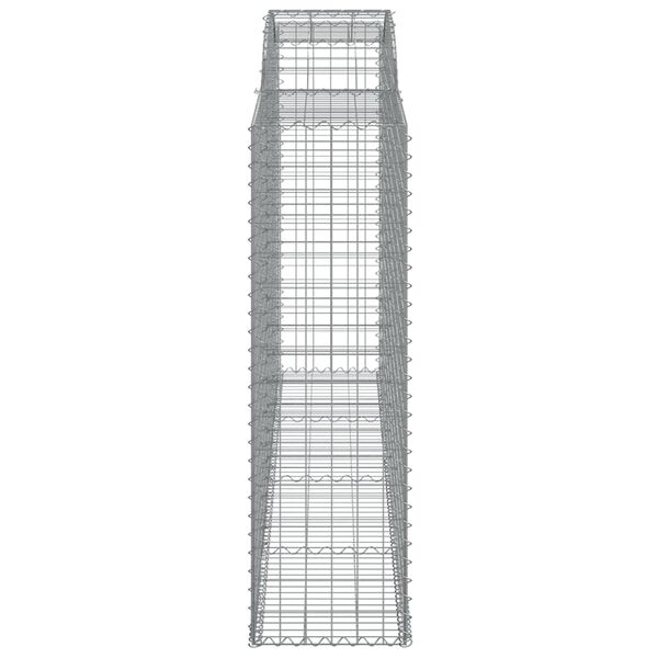 vidaXL íves horganyzott vas gabion kosár 300 x 50 x 160/180 cm