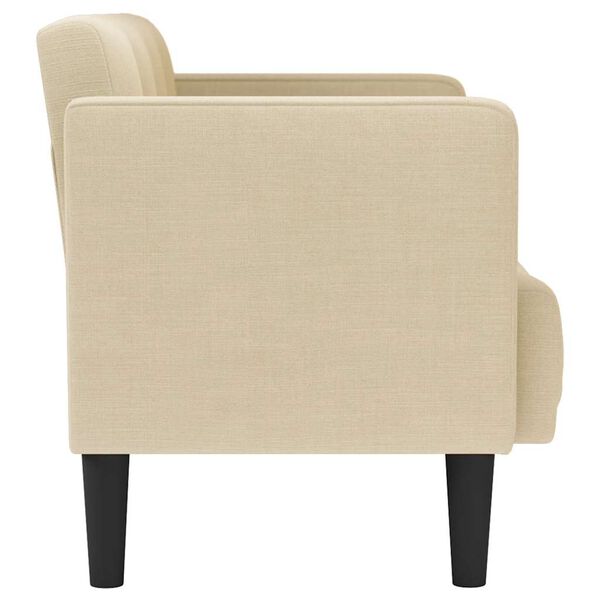 vidaXL kr&eacute;m sz&ouml;vet loveseat kanap&eacute; 111 cm