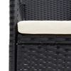 vidaXL 5 r&eacute;szes fekete kerti &eacute;tkezőgarnit&uacute;ra p&aacute;rn&aacute;kkal