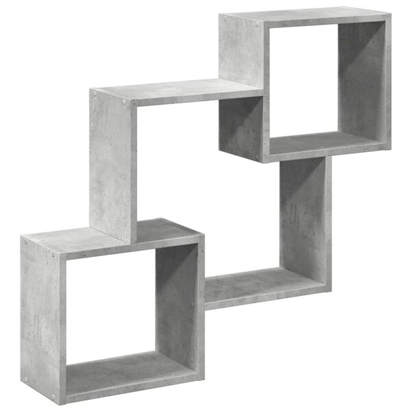 vidaXL betonszürke szerelt fa faliszekrény 78 x 18 x 71 cm