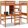 vidaXL viaszbarna t&ouml;m&ouml;r fenyő gal&eacute;ria&aacute;gy-keret matrac n&eacute;lk&uuml;l 75x190 cm