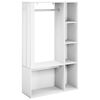 vidaXL Előszobai ruh&aacute;sszekr&eacute;ny Feh&eacute;r 91 x 32 x 150,5 cm