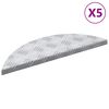 vidaXL L&eacute;pcsőfok 5 db 60 x 18 x 2,5 cm Ez&uuml;st Alum&iacute;nium F&eacute;lhold