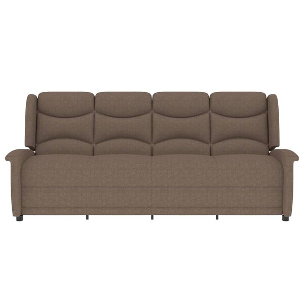 vidaXL 4 személyes tópszínű szövet dönthető masszázsfotel