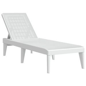 vidaXL feh&eacute;r PP napoz&oacute;&aacute;gy 186 x 60 x 29 cm