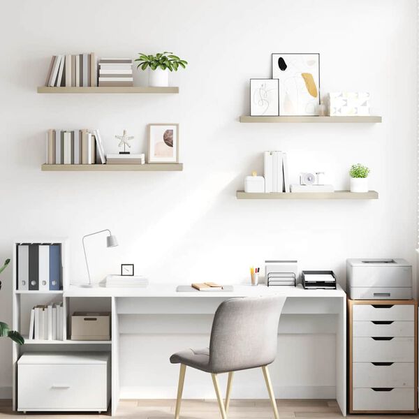vidaXL 4 db t&ouml;lgysz&iacute;nű MDF lebegő fali polc 90 x 23,5 x 3,8 cm