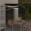 vidaXL sz&uuml;rke redőny&ouml;s, LED-es, sz&eacute;l&eacute;rz&eacute;kelős napellenző 3,5x2,5 m