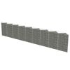 vidaXL horganyzott acél gabion fal 630 x 30 x 100 cm